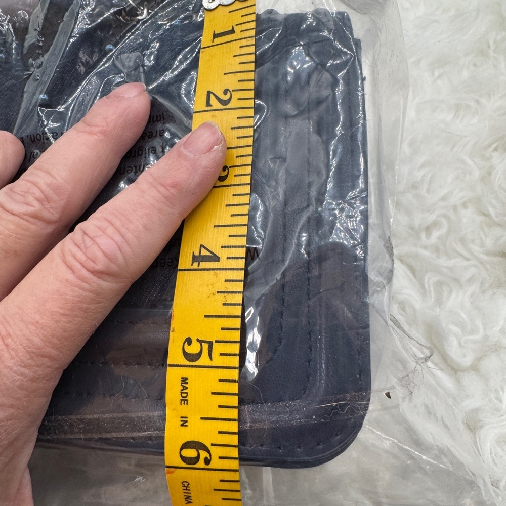 Badgley Mischka  Denim Diamond Quilted Crossbody w/Matching Pearls NWT - Picture 11 of 13